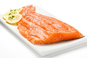 Fresh raw salmon fillet