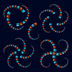 Naklejka premium Abstract illustration with colorful boxes