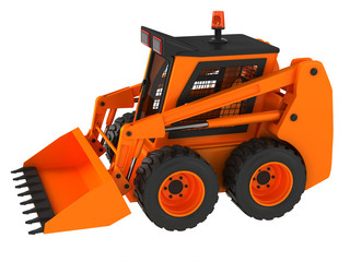 Bulldozer isolated on white background