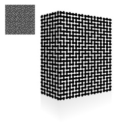 Maze. Seamless pattern. Vector packaging box.
