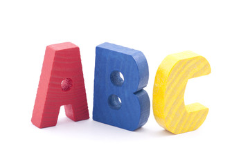 Naklejka premium Wooden alphabet blocks