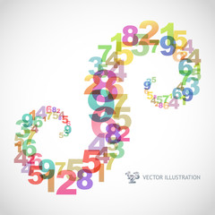 Numbers. Abstract illustration