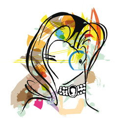 Fashion design woman. Vector illustration