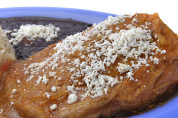 Mexican cheese on chile relleno