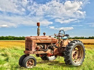 Stickers pour porte Tracteur tracteur vintage