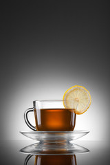 cup of tea with lemon