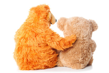 Bear toys. Friendship support concept | Isolated