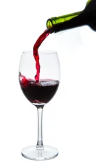 Fotobehang red wine glass © kubais