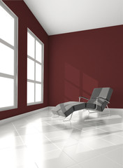 Interno vuoto con poltrona