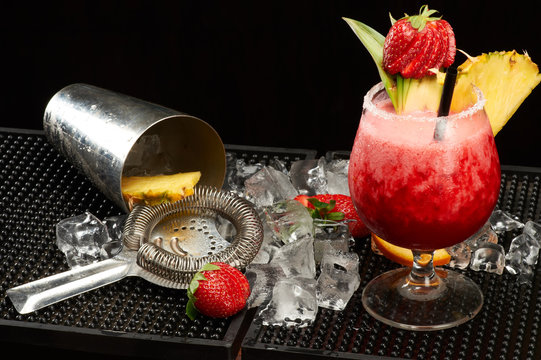 Strawberry Daiquiri cocktails