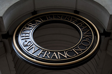 Sign of the Federal Reserve Bank in San Francisco