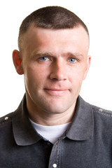 Portrait of a man on a white background