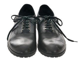 Black Men's leather shoes