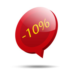 icono 3d descuento 10%