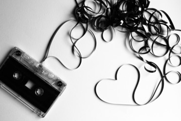 Black and White Love Tape Casette