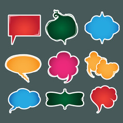 Abstract origami speech bubble vector background
