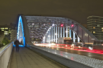 隅田川の永代橋　夜景