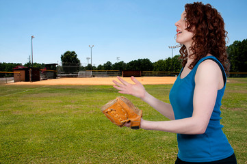 Woman Baseball Player