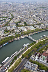Obraz premium Paris. River Seine with the height. Urban scene.