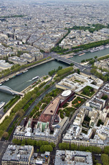 Obraz premium Paris. River Seine with the height. Urban scene.