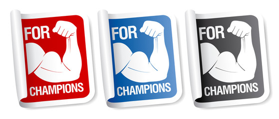 For champions stickers.