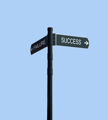 Fototapeta premium direction with failure and success
