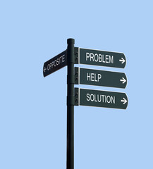 Fototapeta premium direction with problem