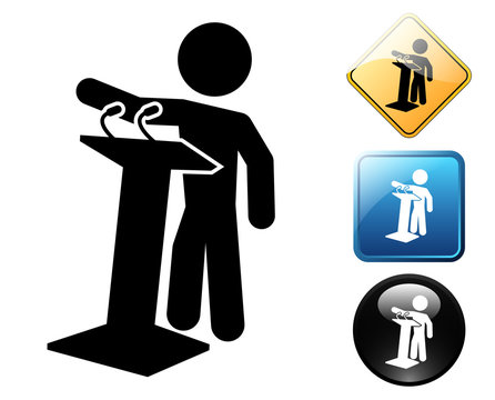 Political pictogram and signs