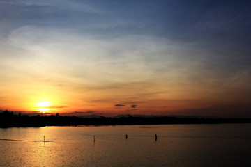Sunset at the Koh Chang Island.