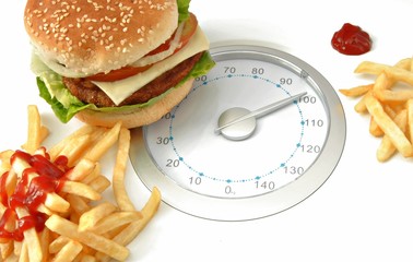 Bascula con hamburguesa
