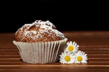 Muffin mit Blumen