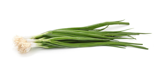 Chives  on a white background