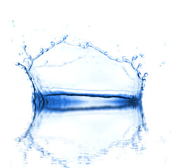 Water splash isolated on white background
