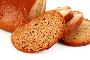 Bread isolated on white