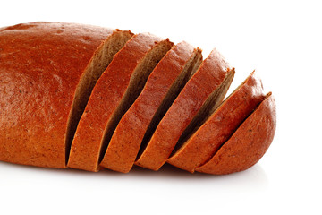 Bread isolated on white