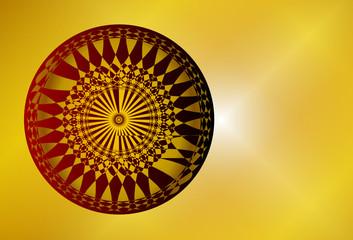 sprituelles Muster abstrakt im Kreis