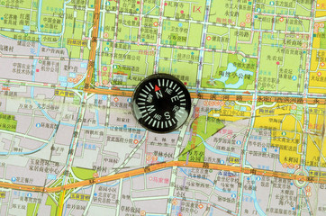 compass and map