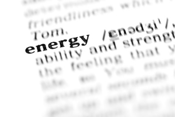 Fototapeta premium energy (the dictionary project)