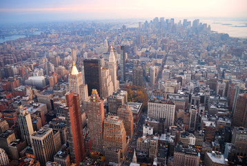 Fototapeta na wymiar New York City Manhattan skyline widok z lotu ptaka