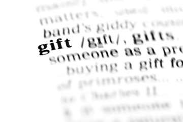 Fototapeta premium gift (the dictionary project)