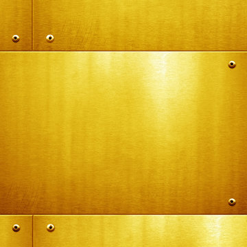 golden metal plate
