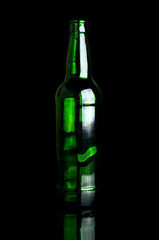 green glass bottle