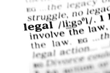 Fototapeta premium legal (the dictionary project)