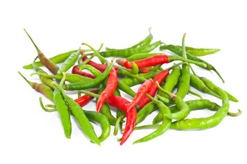peppers on white background