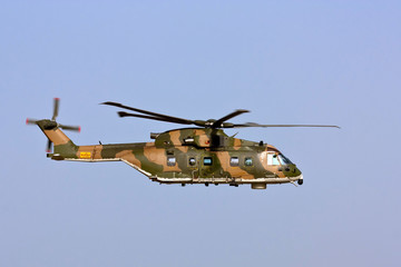 Agusta-Westland EH-101 Merlin at runway approach.