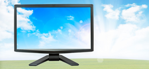 Fototapeta premium Monitor with the contrast of the display