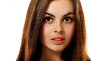 Obraz premium woman young teen beauty isolated on white