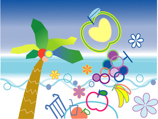 海辺のフルーツ