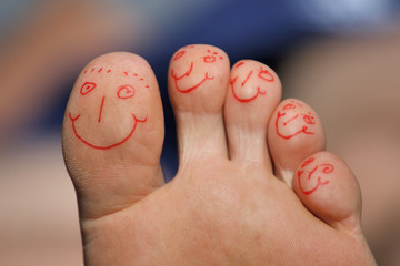 Naklejka premium Lustige Zehen