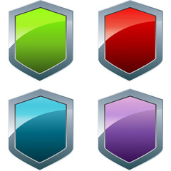 Shiny shields in different colors